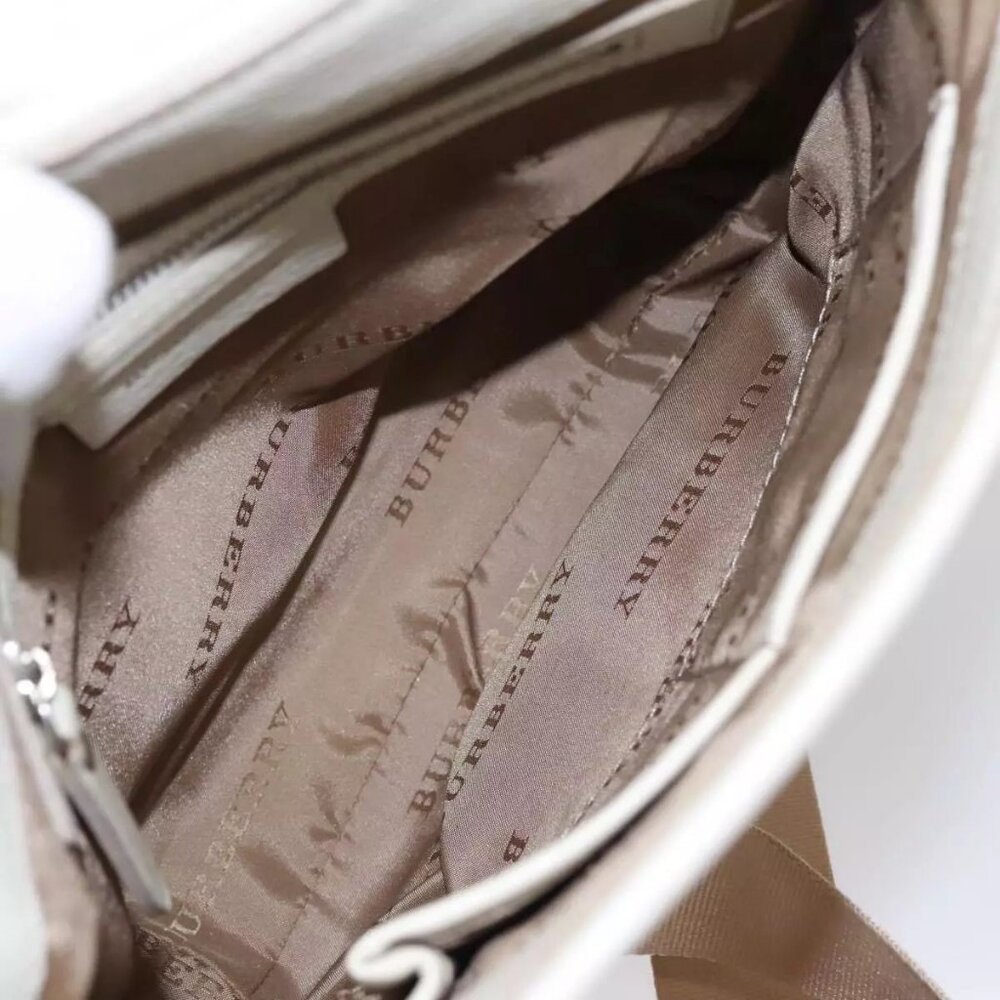 BURBERRY Nova Check Shoulder Bag Canvas Beige Auth - Picture 13 of 16